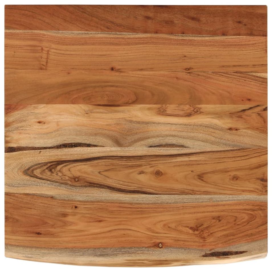 Dessus de bureau carré bois massif d'acacia bordure assortie - Photo n°1
