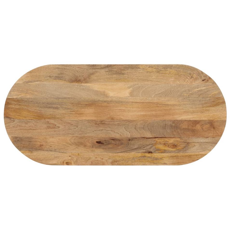 Dessus de table 100x40x3,8 cm ovale bois massif de manguier - Photo n°1
