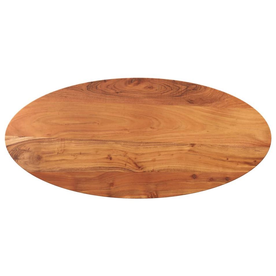Dessus de table 110x40x3,8 cm ovale bois massif d'acacia - Photo n°1