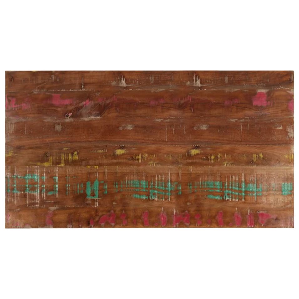Dessus de table 110x70x2,5cm rectangulaire bois massif récupéré - Photo n°1