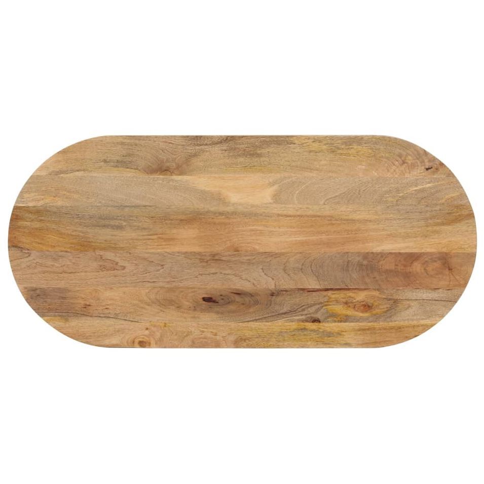 Dessus de table 120x60x3,8 cm ovale bois massif de manguier - Photo n°1