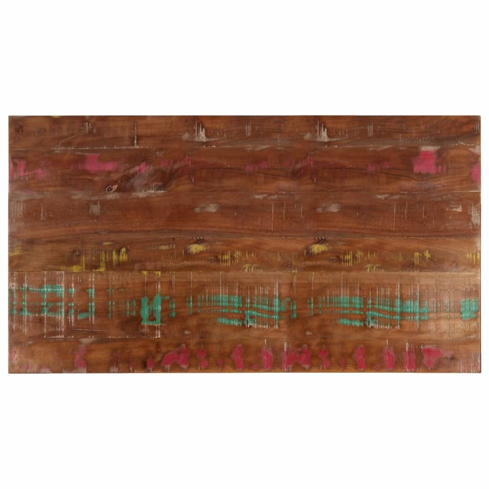 Dessus de table 120x70x2,5cm rectangulaire bois massif récupéré - Photo n°1
