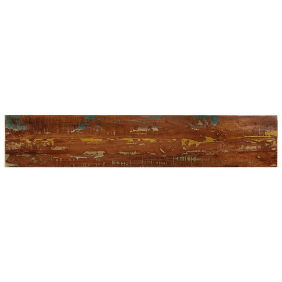 Dessus de table 140x20x3,8cm rectangulaire bois massif récupéré - Photo n°1