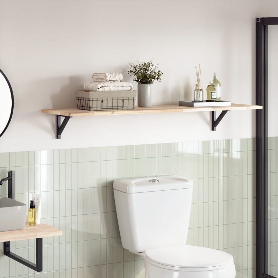 Dessus de table 140x40x2 cm rectangulaire bois massif d'acacia - Photo n°1