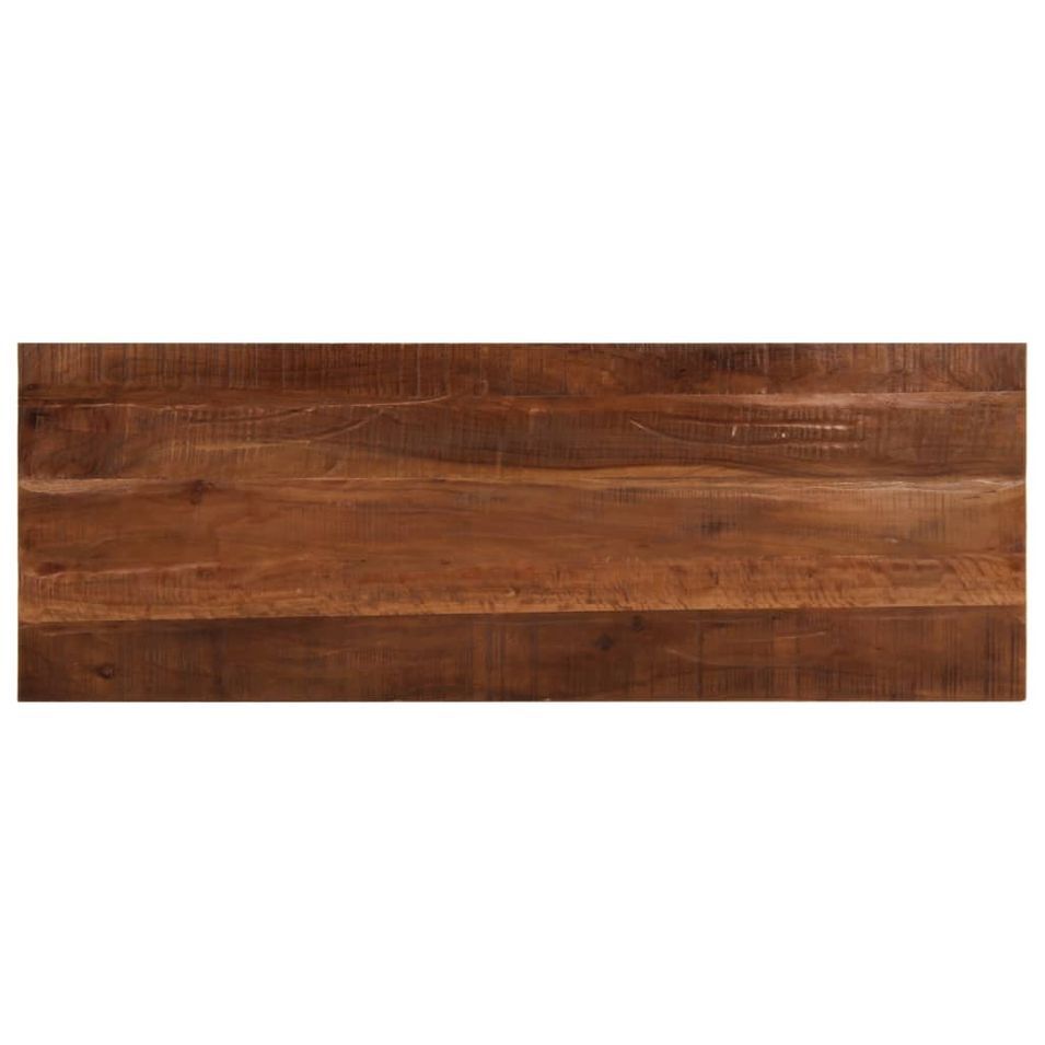 Dessus de table 140x50x2,5cm rectangulaire bois massif récupéré - Photo n°1