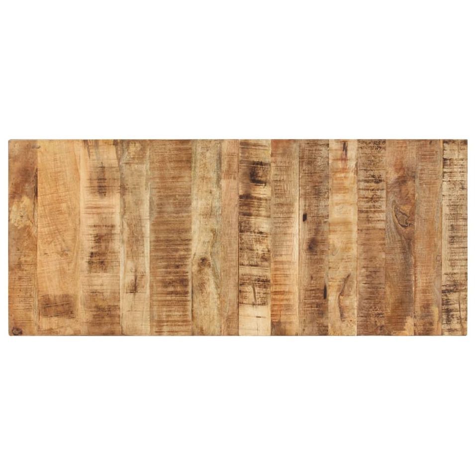 Dessus de table 140x60x(2,5-2,7) cm Bois de manguier brut - Photo n°1
