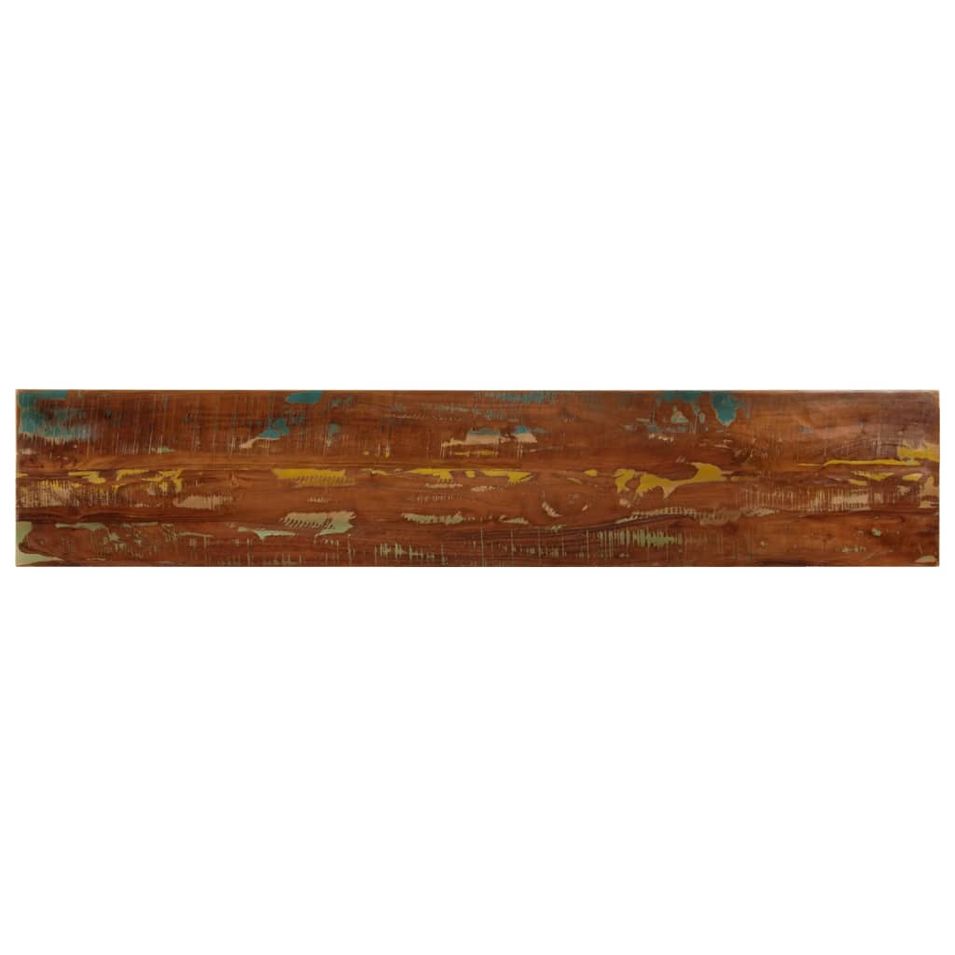 Dessus de table 180x30x3,8cm rectangulaire bois massif récupéré - Photo n°1