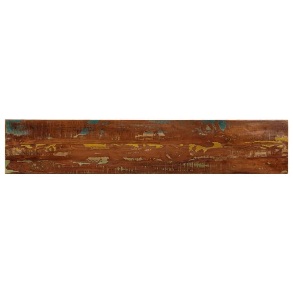 Dessus de table 180x40x2,5cm rectangulaire bois massif récupéré - Photo n°1