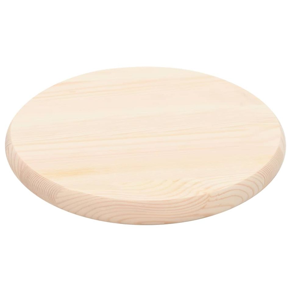 Dessus de table 25 mm 30 cm Pin naturel Rond - Photo n°1