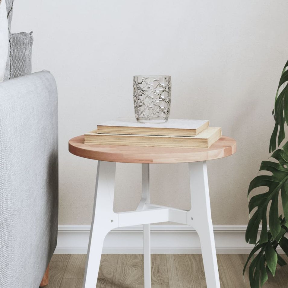 Dessus de table Ø30x1,5 cm rond bois massif de hêtre - Photo n°1
