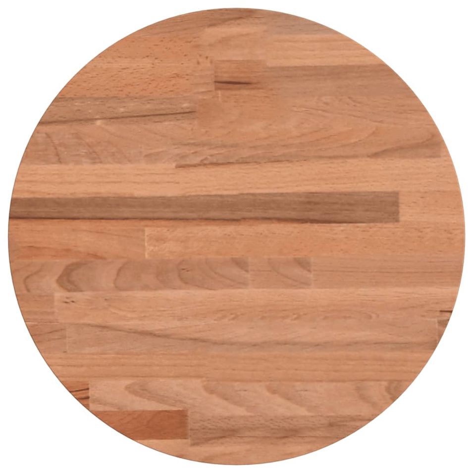 Dessus de table Ø30x2,5 cm rond bois massif de hêtre - Photo n°1