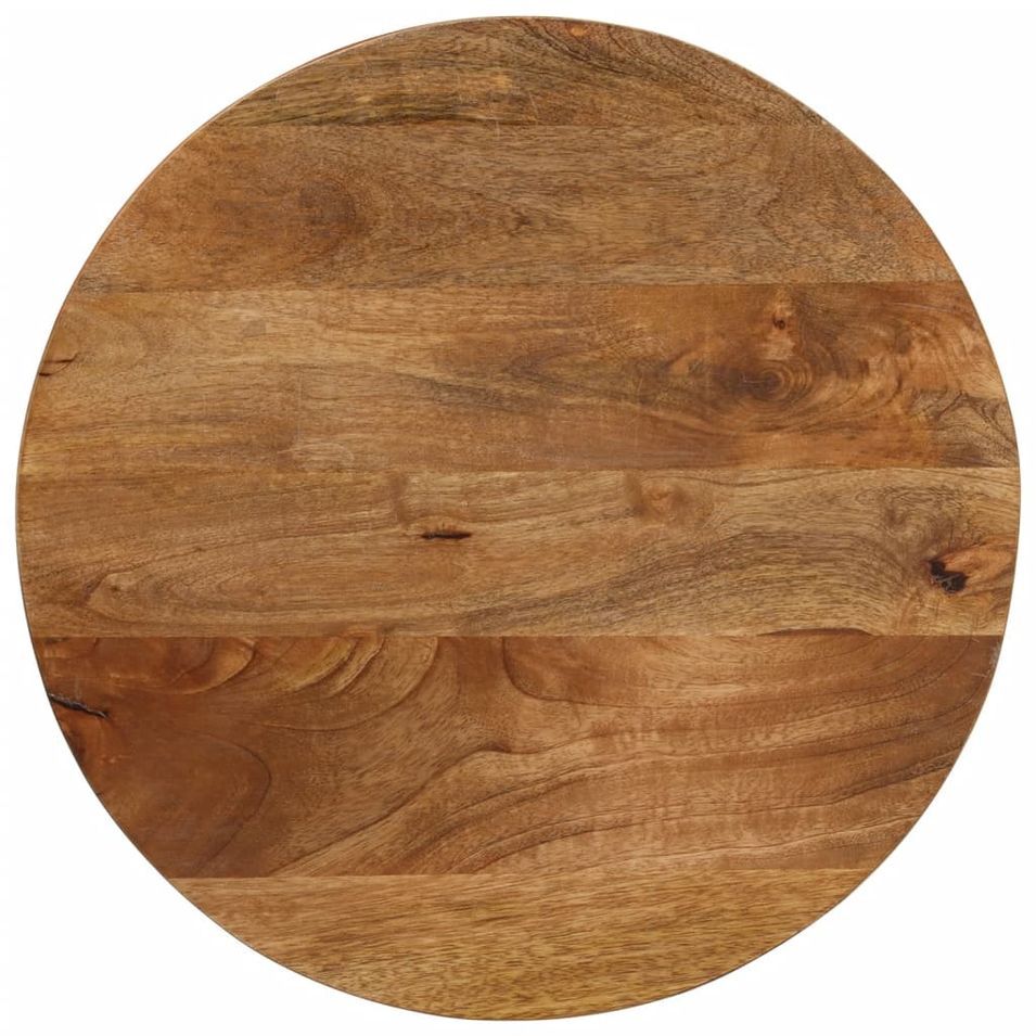 Dessus de table Ø 40x3,8 cm rond bois de manguier massif - Photo n°1