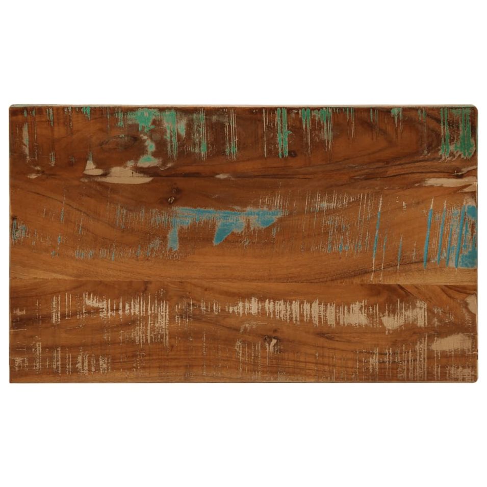 Dessus de table 60x20x2,5 cm rectangulaire bois massif récupéré - Photo n°1
