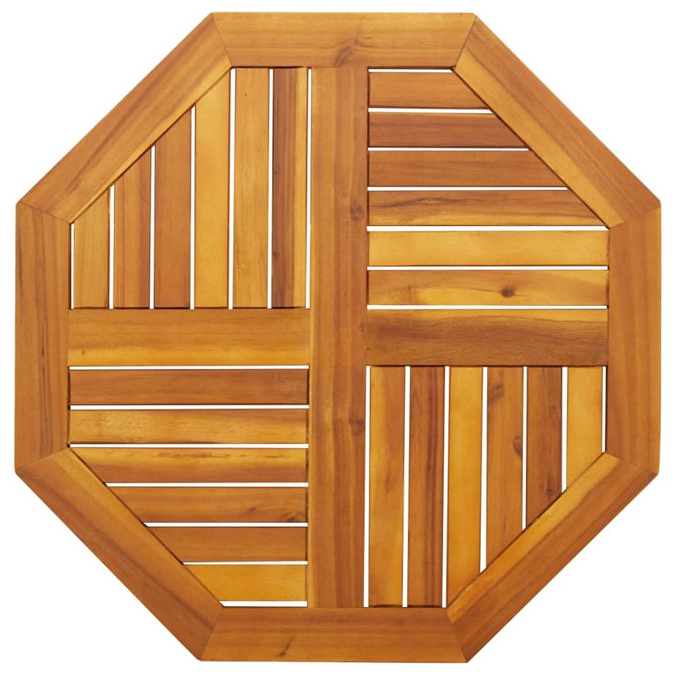 Dessus de table 70x70x2 cm octogonal bois massif d'acacia - Photo n°1