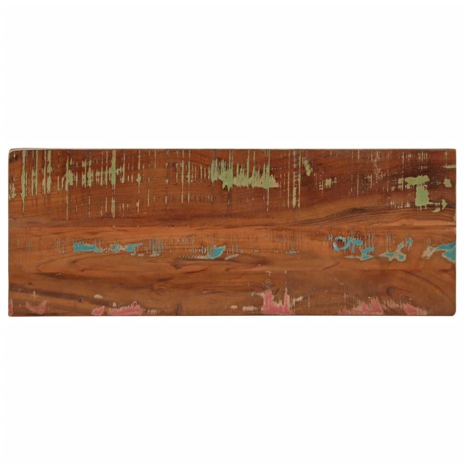 Dessus de table 80x20x3,8 cm rectangulaire bois massif récupéré - Photo n°1