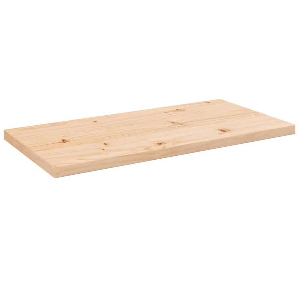 Dessus de table 80x40x2,5 cm bois de pin massif rectangulaire - Photo n°1