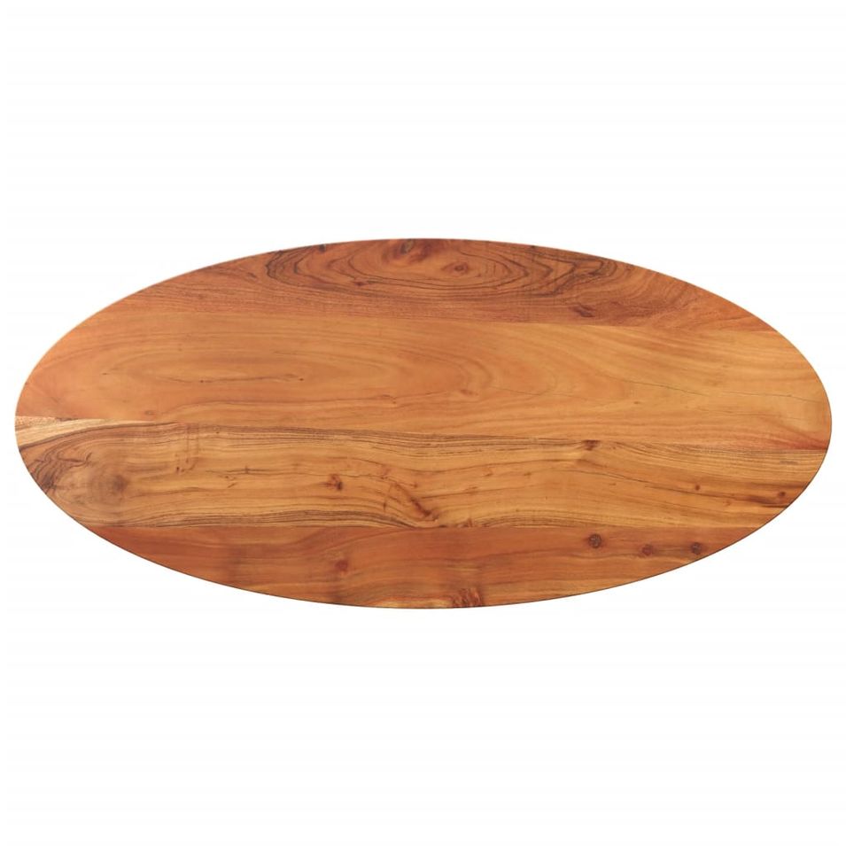 Dessus de table 80x40x2,5 cm ovale bois massif d'acacia - Photo n°1