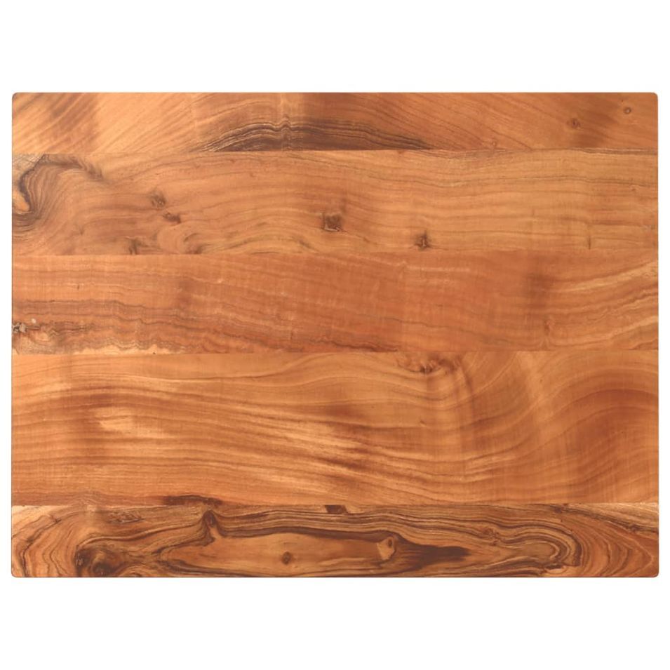 Dessus de table 80x60x2,5 cm rectangulaire bois massif d'acacia - Photo n°1