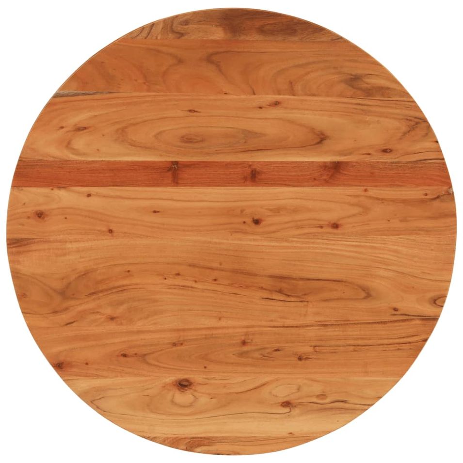 Dessus de table Ø90x2,5 cm rond bois massif d'acacia - Photo n°1