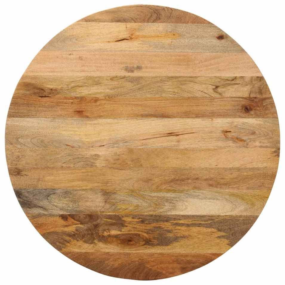Dessus de table Ø 90x3,8 cm rond bois de manguier massif - Photo n°1