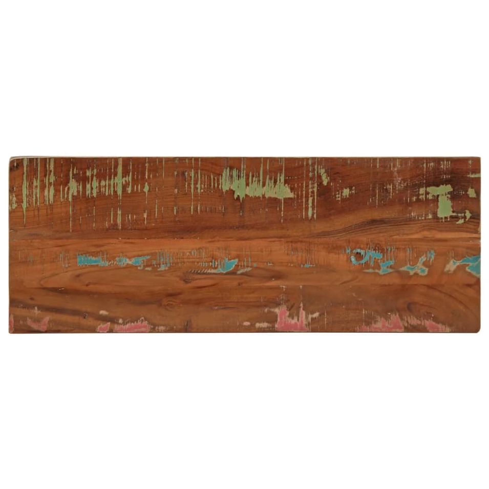 Dessus de table 90x40x3,8 cm rectangulaire bois massif récupéré - Photo n°1