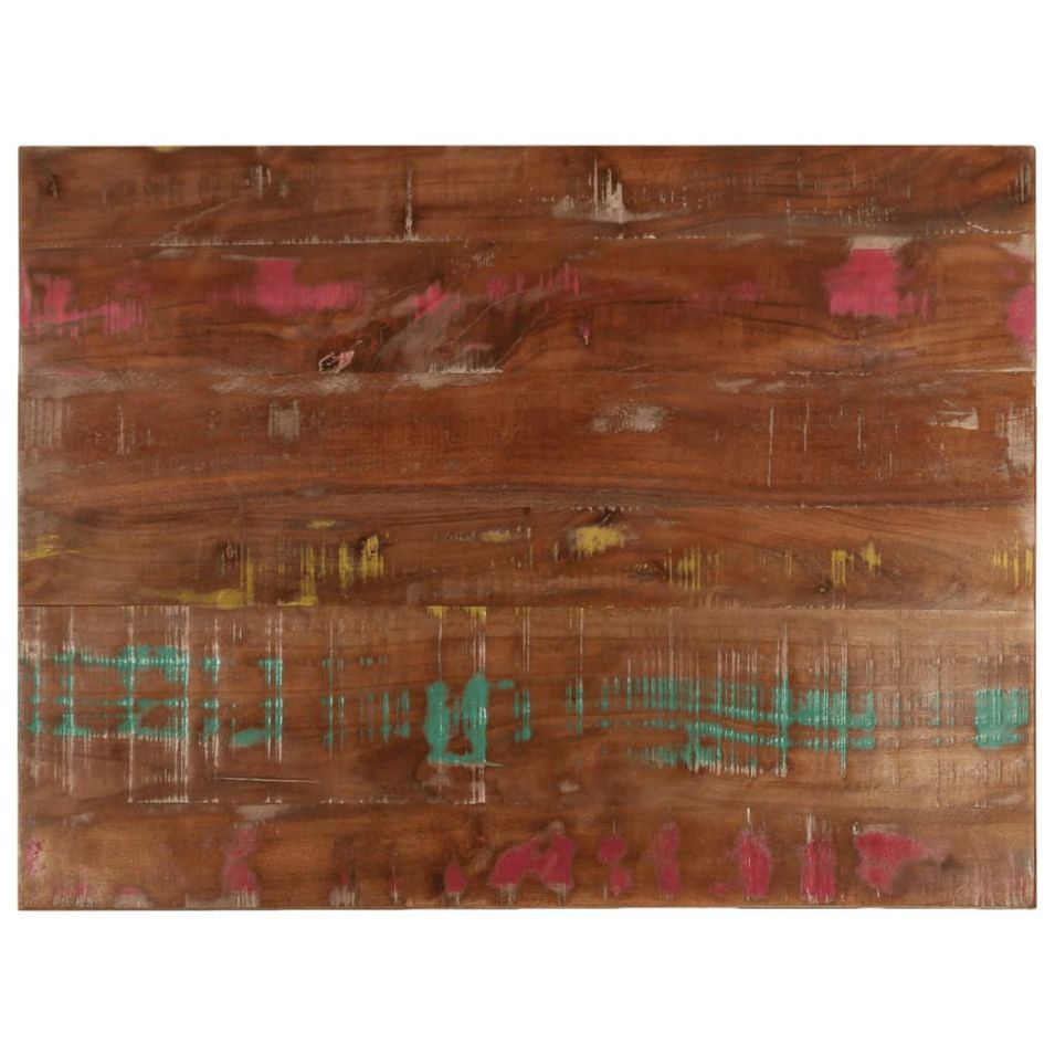 Dessus de table 90x70x1,5 cm rectangulaire bois massif récupéré - Photo n°1