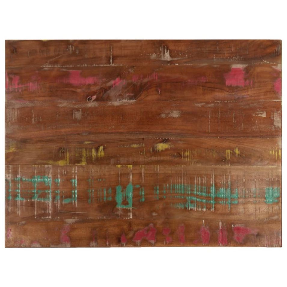 Dessus de table 90x70x3,8 cm rectangulaire bois massif récupéré - Photo n°1