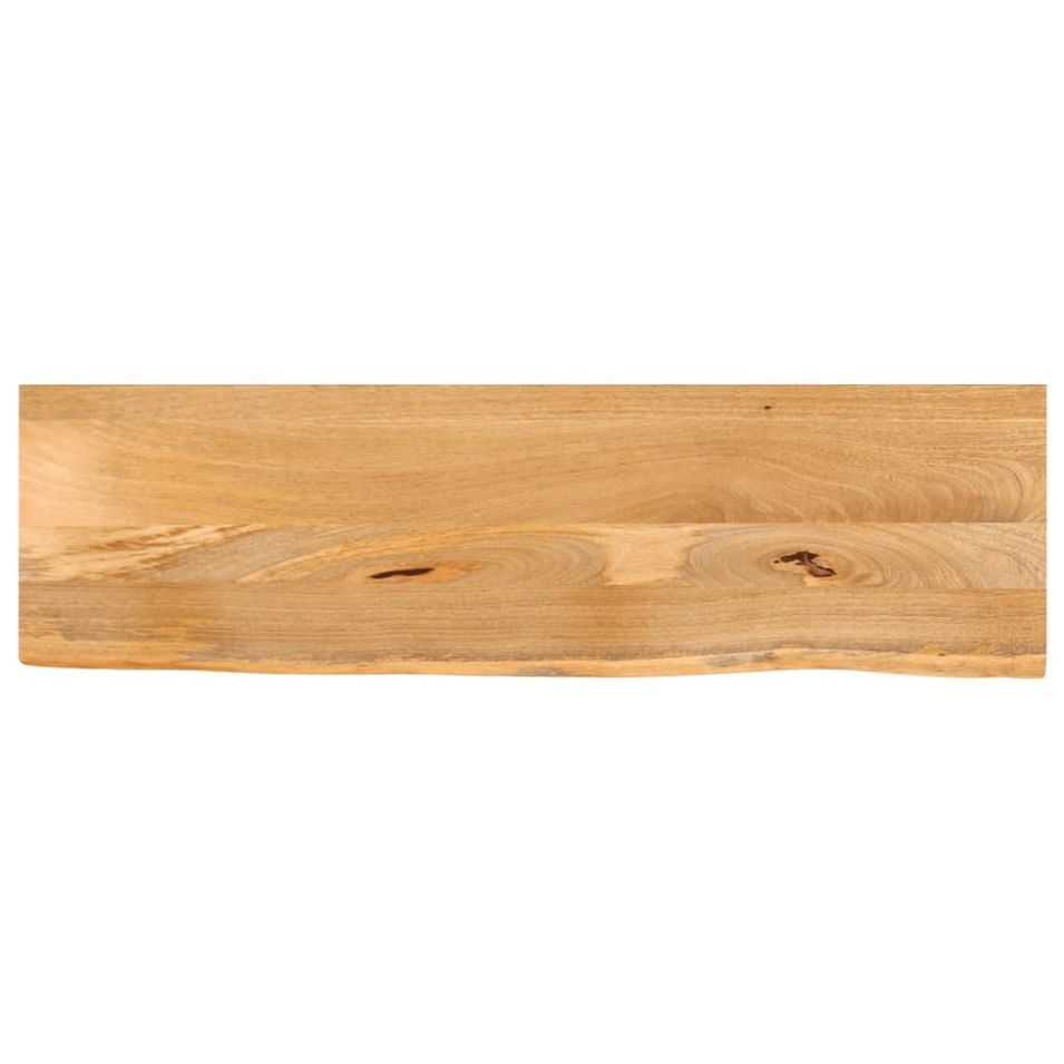 Dessus de table à bord vivant 100x20x2,5cm bois massif manguier - Photo n°1