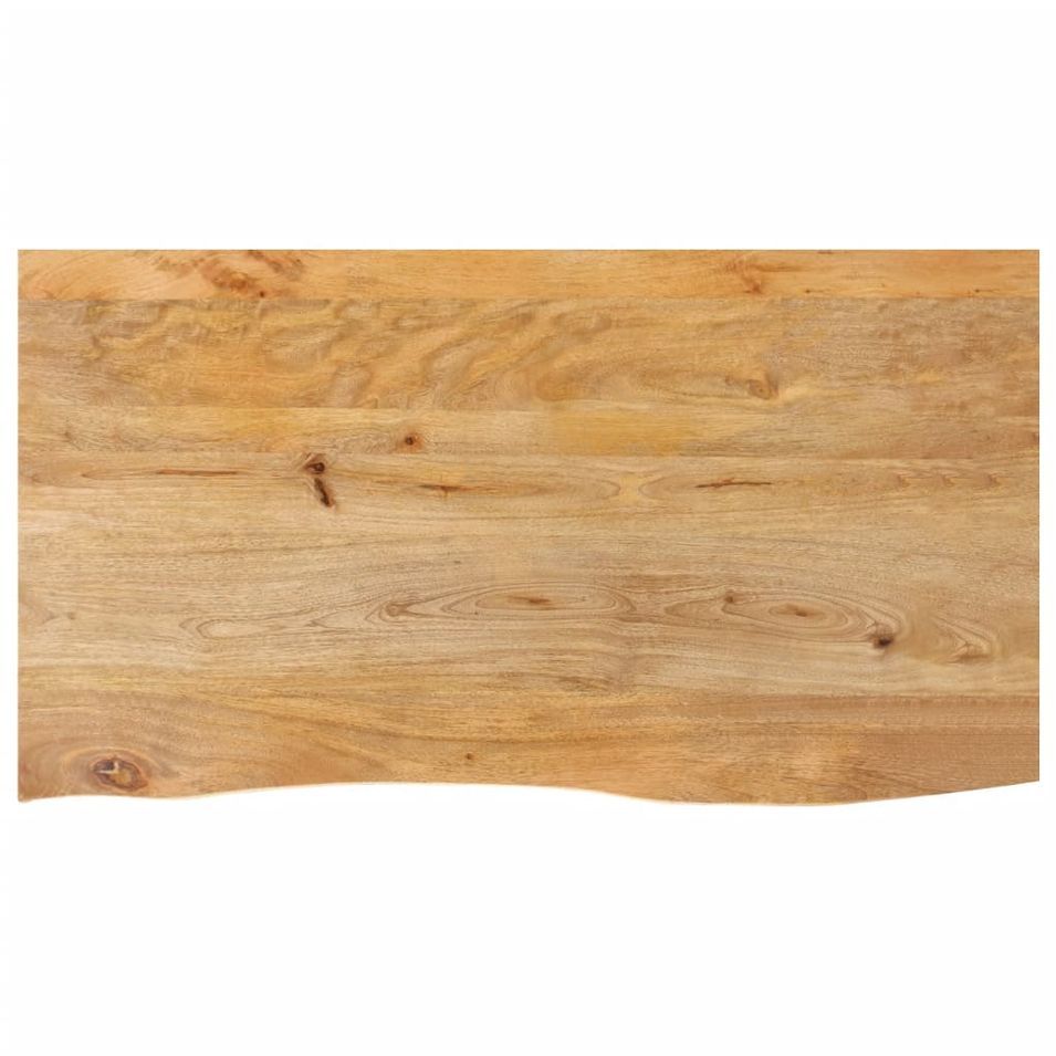 Dessus de table à bord vivant 100x60x2,5cm bois massif manguier - Photo n°1