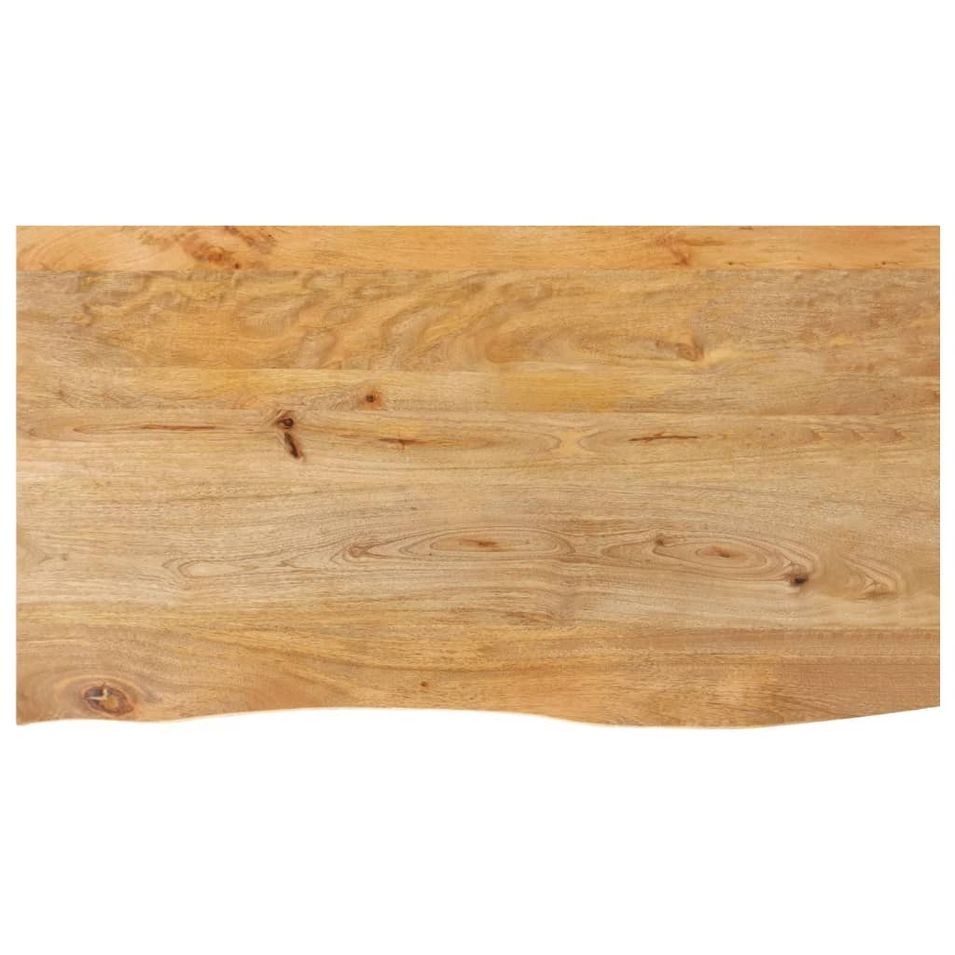 Dessus de table à bord vivant 100x60x3,8cm bois massif manguier - Photo n°1