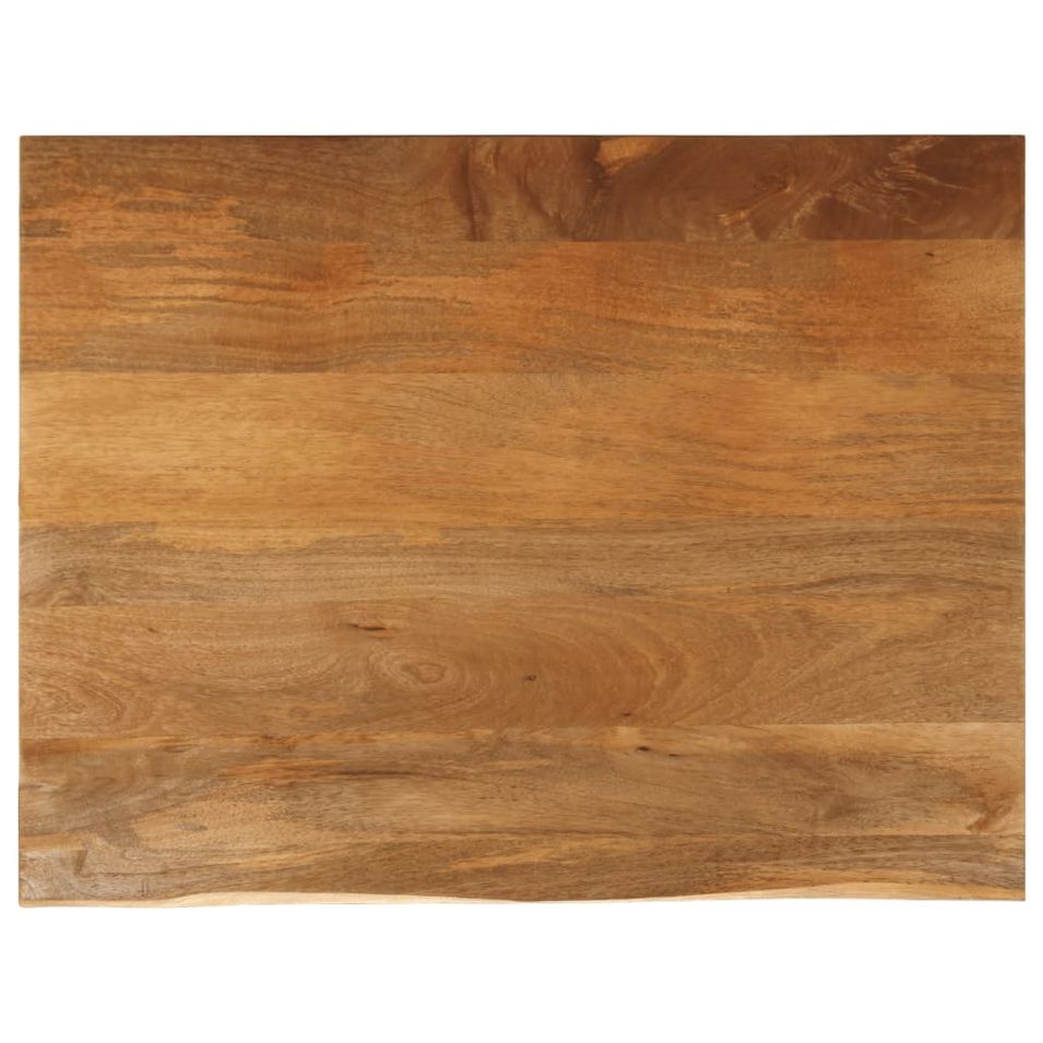 Dessus de table à bord vivant 110x80x2,5cm bois massif manguier - Photo n°1
