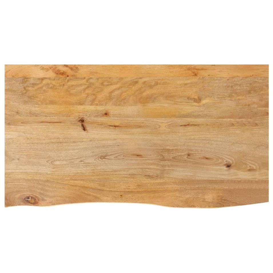 Dessus de table à bord vivant 120x60x2,5cm bois massif manguier - Photo n°1