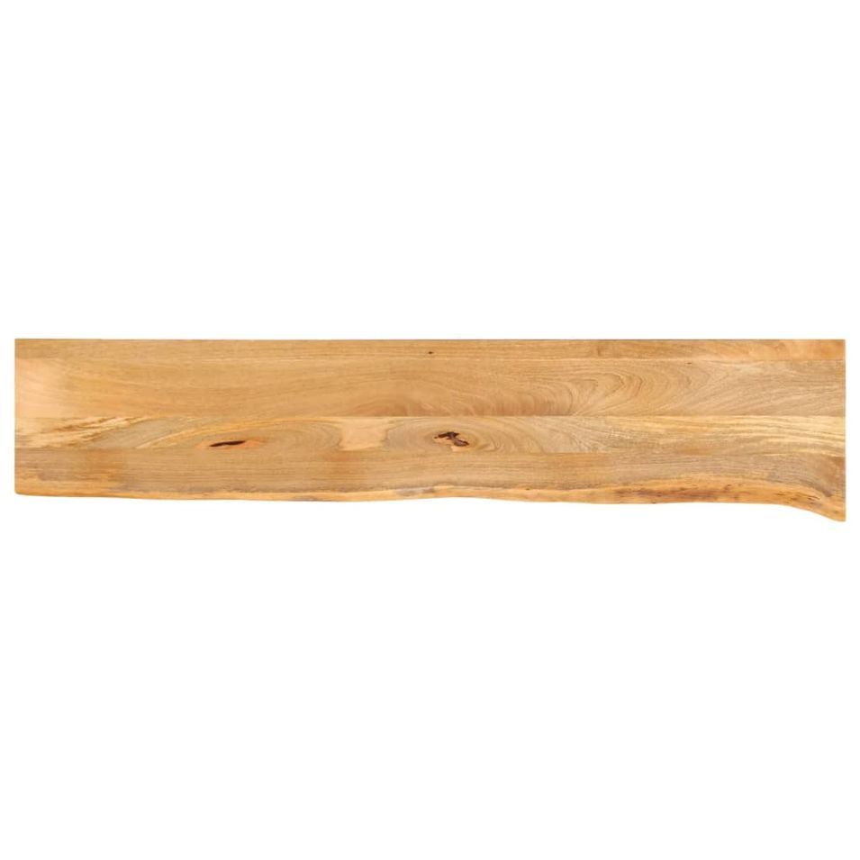 Dessus de table à bord vivant 140x20x3,8cm bois massif manguier - Photo n°1