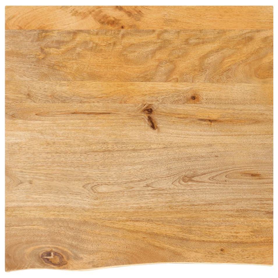 Dessus de table à bord vivant 40x40x3,8 cm bois massif manguier - Photo n°1