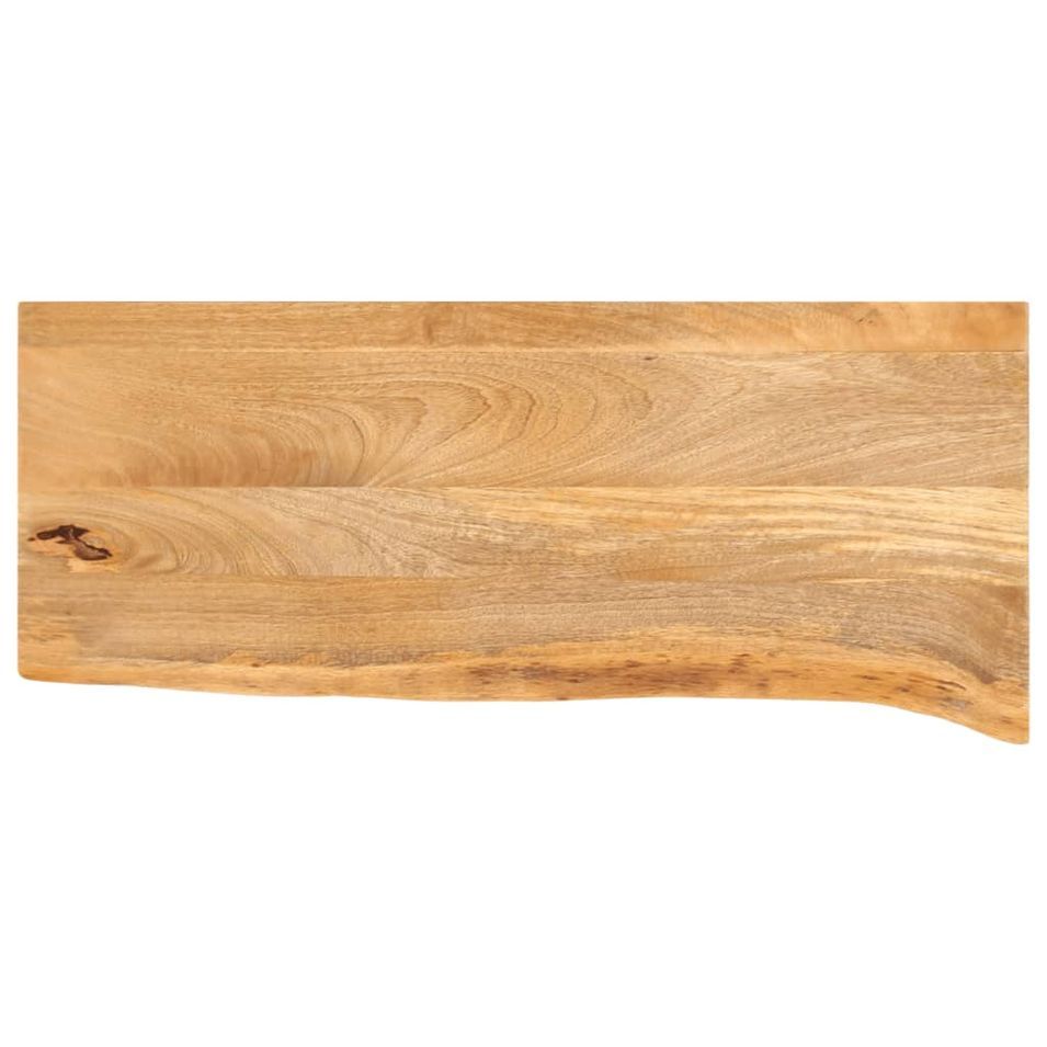 Dessus de table à bord vivant 70x40x3,8 cm bois massif manguier - Photo n°1