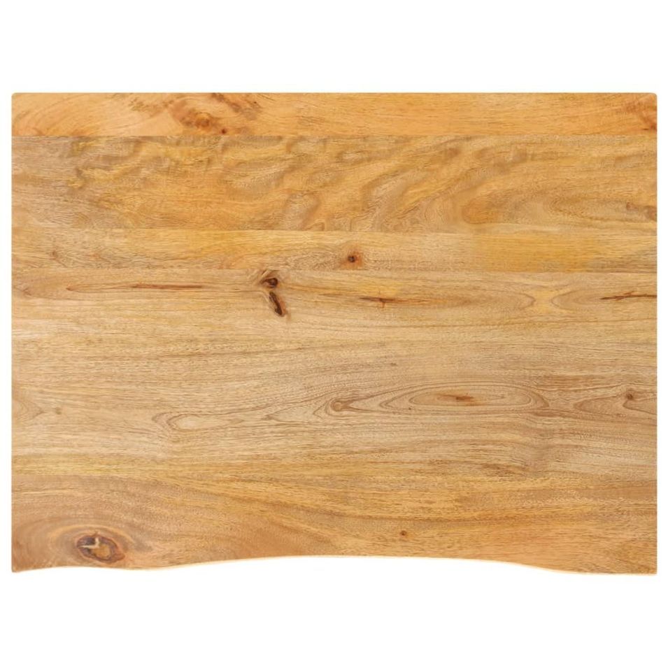 Dessus de table à bord vivant 70x60x2,5 cm bois massif manguier - Photo n°1