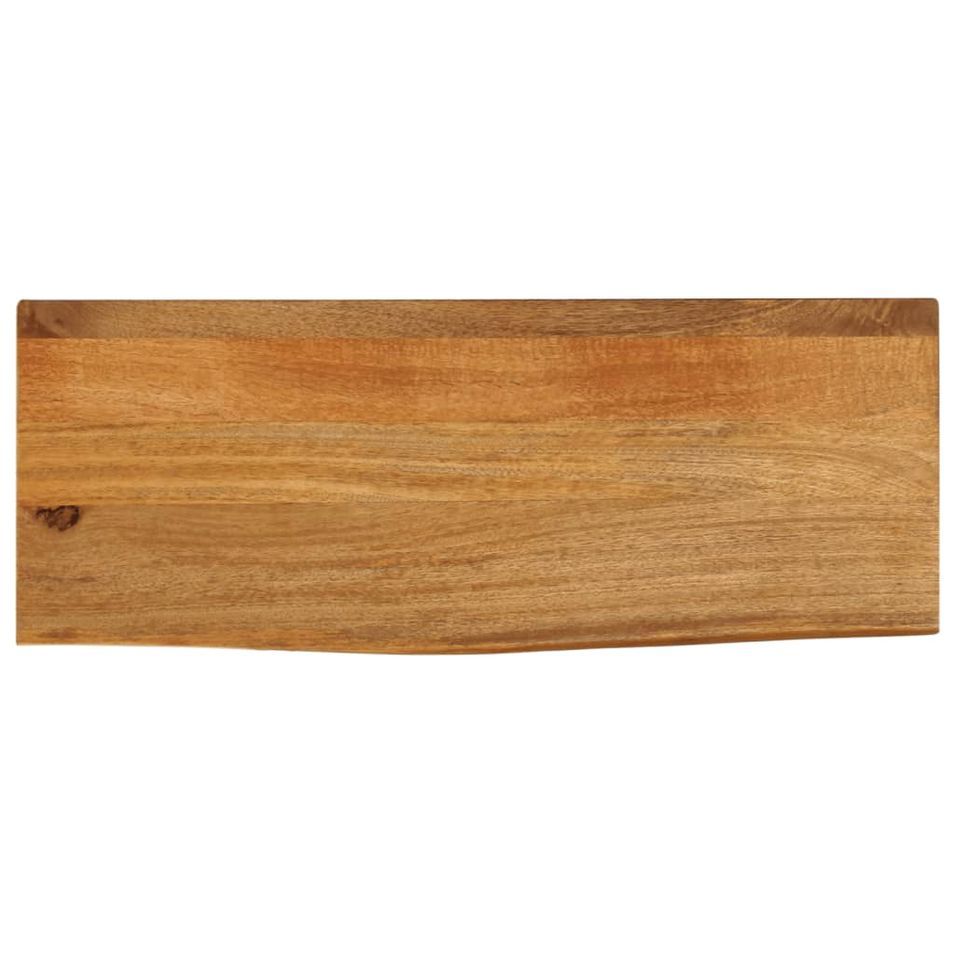 Dessus de table à bord vivant 80x40x2,5 cm bois massif manguier - Photo n°1