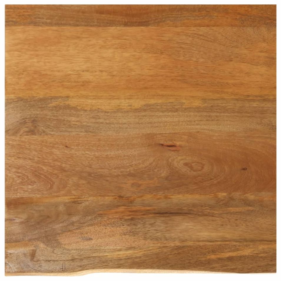 Dessus de table à bord vivant 80x80x3,8 cm bois massif manguier - Photo n°1
