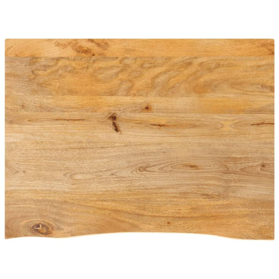 Dessus de table à bord vivant 90x60x2,5 cm bois massif manguier - Photo n°1