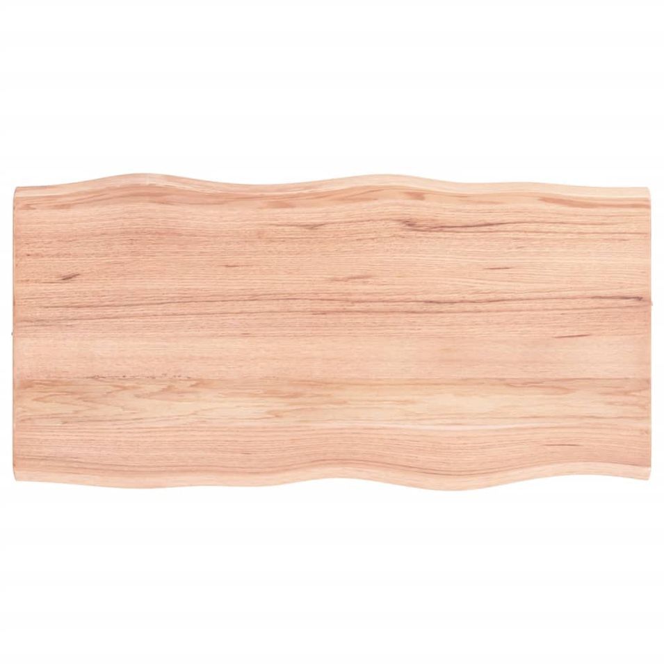Dessus de table bois chêne massif traité bordure assortie - Photo n°1