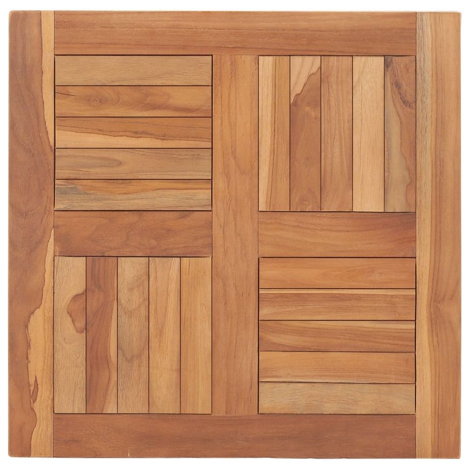 Dessus de table Bois de teck solide 60x60x2,5 cm - Photo n°1