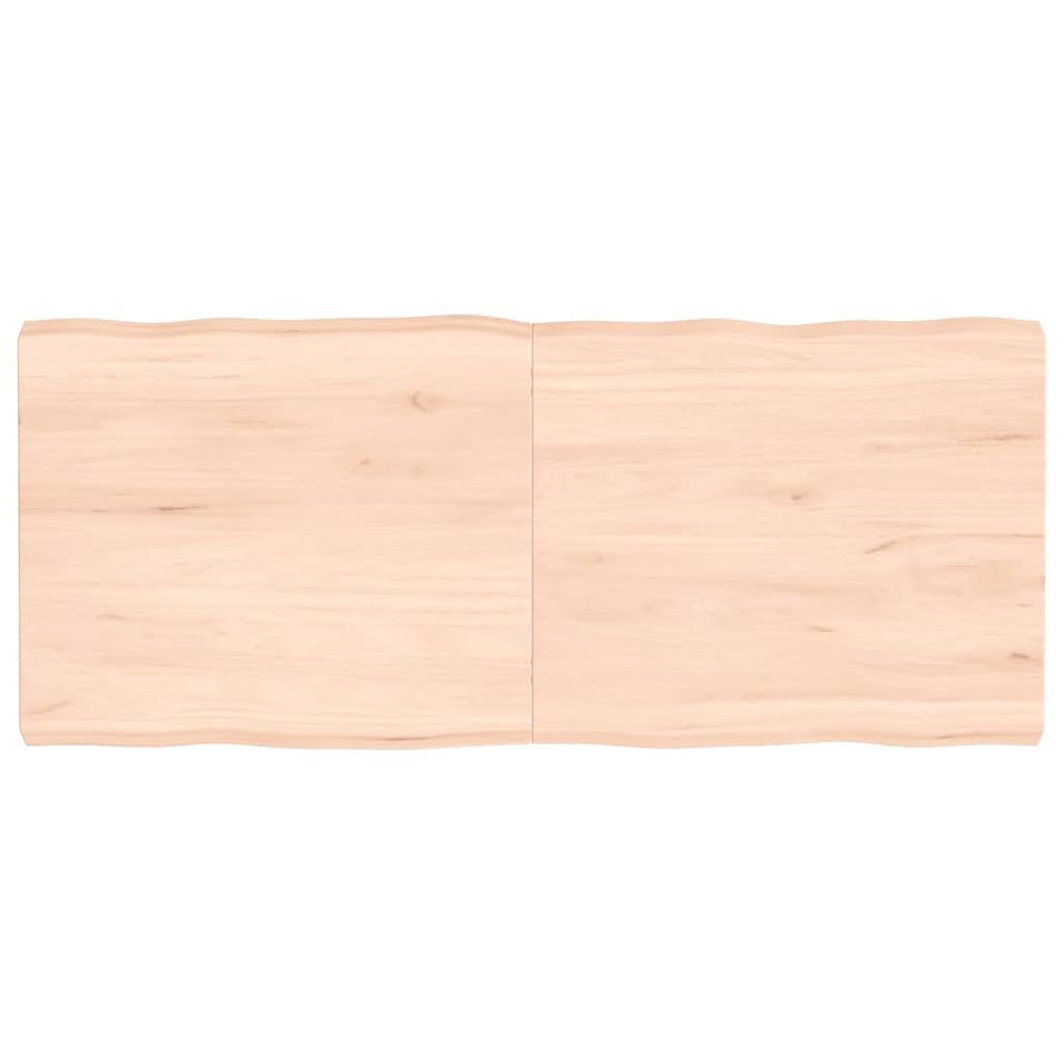Dessus de table bois massif non traité bordure assortie - Photo n°1
