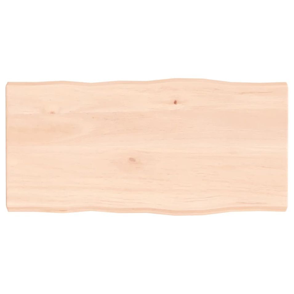 Dessus de table bois massif non traité bordure assortie - Photo n°1