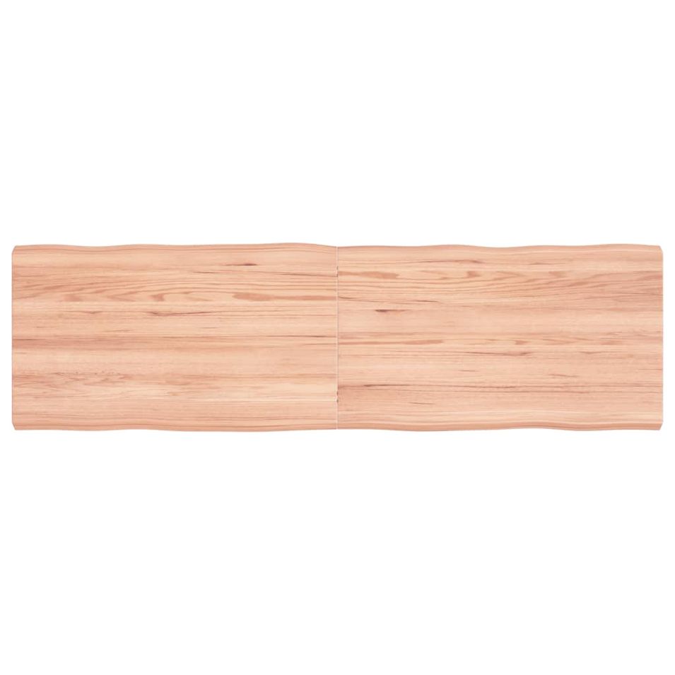 Dessus de table bois massif traité bordure assortie - Photo n°1