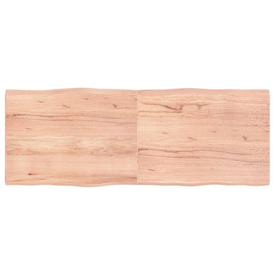 Dessus de table bois massif traité bordure assortie - Photo n°1