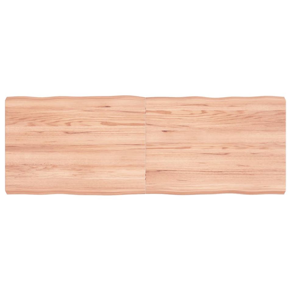 Dessus de table bois massif traité bordure assortie - Photo n°1