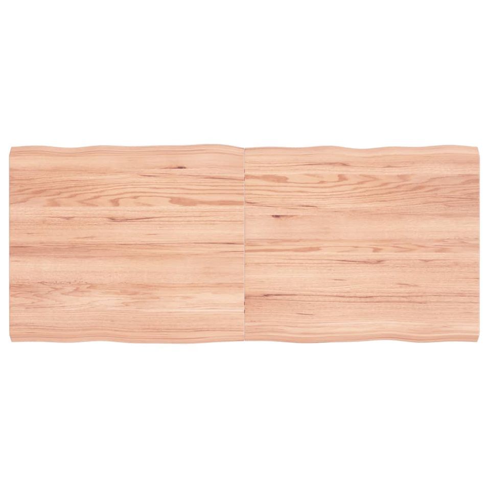 Dessus de table bois massif traité bordure assortie - Photo n°1