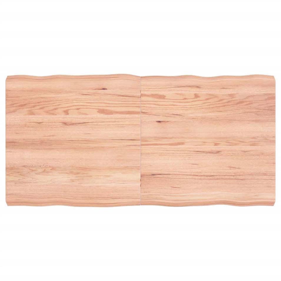 Dessus de table bois massif traité bordure assortie - Photo n°1