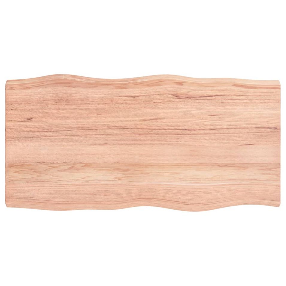 Dessus de table bois massif traité bordure assortie - Photo n°1