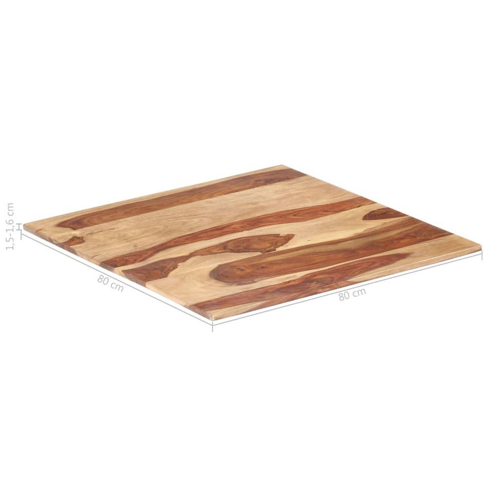 Dessus de table Bois solide 15-16 mm 80x80 cm - Photo n°6